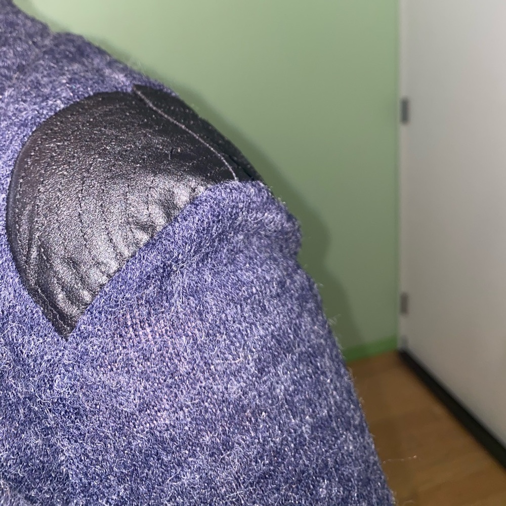 Y2K Open-Back Navy Blue Asymmetrical sweater - Picture 3 of 3